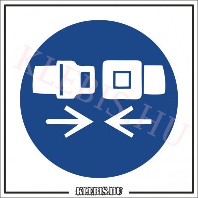 Biztonsági öv használata kötelező matrica, 10×10 cm Biztonsági öv használata kötelező matrica, 10×10 cm