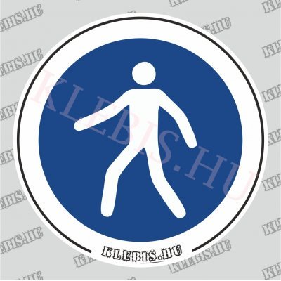 Gyalogosok részére matrica, 10×10 cm Gyalogosok részére matrica, 10×10 cm