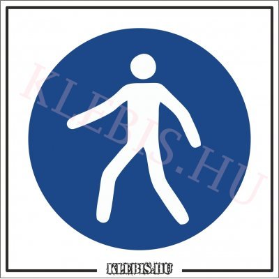 Gyalogosok részére matrica, 10×10 cm Gyalogosok részére matrica, 10×10 cm