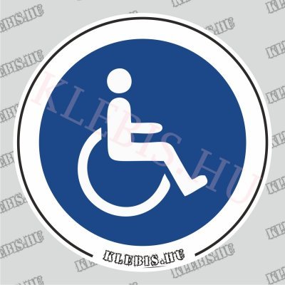 Mozgáskorlátozottak részére matrica, 10×10 cm Mozgáskorlátozottak részére matrica, 10×10 cm