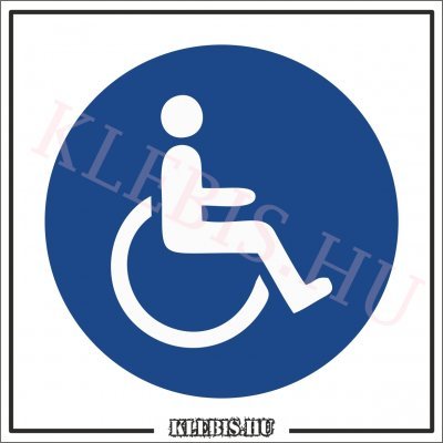 Mozgáskorlátozottak részére matrica, 10×10 cm Mozgáskorlátozottak részére matrica, 10×10 cm
