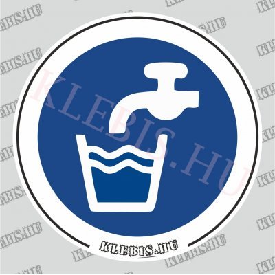 Ivóvíz matrica, 10×10 cm Ivóvíz matrica, 10×10 cm