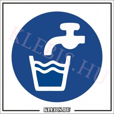 Ivóvíz matrica, 10×10 cm Ivóvíz matrica, 10×10 cm