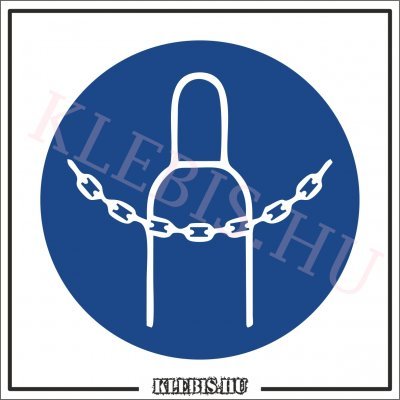 Gázpalackok rögzítendők matrica, 10×10 cm Gázpalackok rögzítendők matrica, 10×10 cm