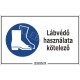 Lábvédő használata kötelező matrica, 6×10 cm Lábvédő használata kötelező matrica, 6×10 cm