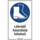 Lábvédő használata kötelező matrica, 6×10 cm Lábvédő használata kötelező matrica, 6×10 cm