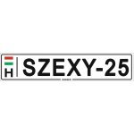 Szexy 25 - (52 ×11 cm) autós rendszám matrica, tábla, mágnes