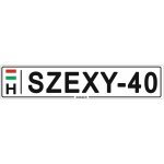 Szexy 40 - (52 ×11 cm) autós rendszám matrica, tábla, mágnes