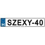 Szexy 40 - (52 ×11 cm) autós rendszám matrica, tábla, mágnes