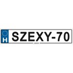Szexy 70 - (52 ×11 cm) autós rendszám matrica, tábla, mágnes