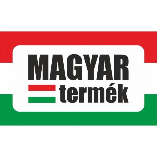 Magyar termék zászlóval, termék jelölő - matrica, tábla 10×6 cm-től