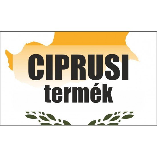 Ciprusi termék, származási országot jelölő - matrica, tábla 10×6 cm-től