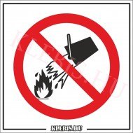 Vízzel oltani tilos matrica, 40×40 cm Vízzel oltani tilos matrica, 40×40 cm