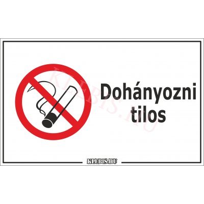 Dohányozni tilos matrica, 6×10 cm Dohányozni tilos matrica, 6×10 cm