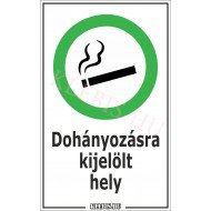 Dohányzásra kijelölt hely matrica, 40×63 cm Dohányzásra kijelölt hely matrica, 40×63 cm
