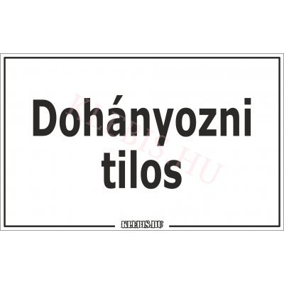 Dohányozni tilos matrica, 10×6 cm