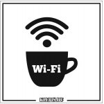 Wi-Fi jelzés öntapadós matrica, 10×10 cm-től