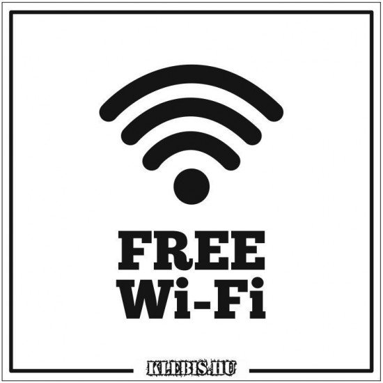 Free Wi-Fi öntapadós matrica, 10×10 cm-től