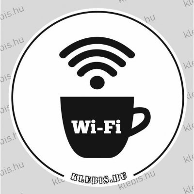 Wi-Fi jelzés öntapadós matrica, 10×10 cm-től