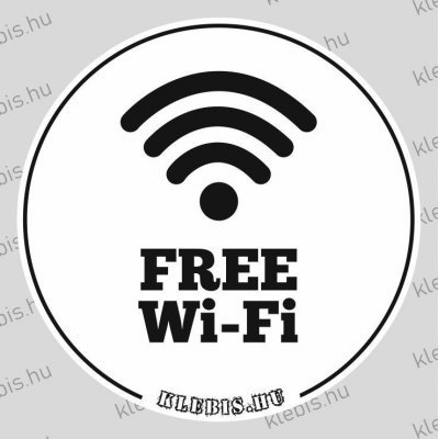 Free Wi-Fi öntapadós matrica, 10×10 cm-től