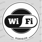 Wifi felirat, öntapadós matrica, 10×10 cm-től