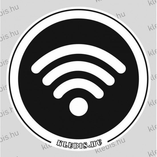 Wifi jel öntapadós matrica, 10×10 cm-től