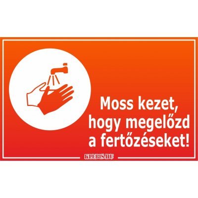 Moss kezet, hogy megelőzd a fertőzéseket! matrica, tábla 10×6 cm-től Moss kezet, hogy megelőzd a fertőzéseket! matrica, tábla 10×6 cm-től