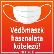Védőmaszk használata kötelező! (szöveges) matrica, tábla 10×10 cm-től Védőmaszk használata kötelező! (szöveges) matrica, tábla 10×10 cm-től