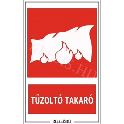 Tűzoltó takaró matrica, 25×40 cm Tűzoltó takaró matrica, 25×40 cm