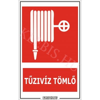 Tűzivíz tömlő matrica, 25×40 cm Tűzivíz tömlő matrica, 25×40 cm