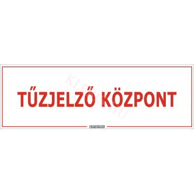 Tűzjelző központ matrica, 60×20 cm Tűzjelző központ matrica, 60×20 cm