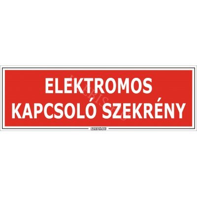Elektromos kapcsoló szekrény matrica, 60×20 cm Elektromos kapcsoló szekrény matrica, 60×20 cm