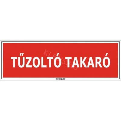 Tűzoltó takaró matrica, 60×20 cm Tűzoltó takaró matrica, 60×20 cm