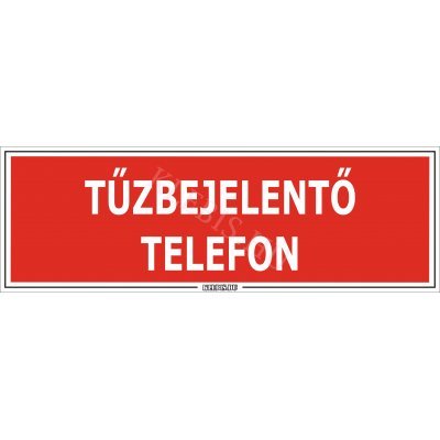 Tűzbejelentő telefon matrica, 60×20 cm Tűzbejelentő telefon matrica, 60×20 cm
