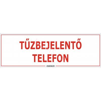 Tűzbejelentő telefon matrica, 60×20 cm Tűzbejelentő telefon matrica, 60×20 cm