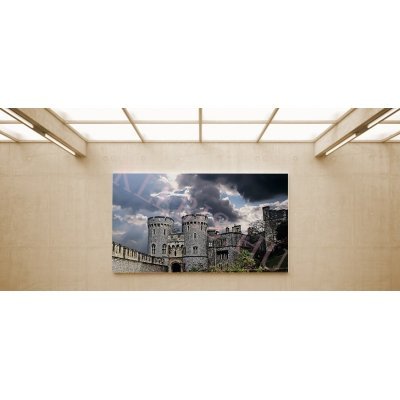 Középkori épület - vászonkép, vászonfotó, vakráma 45 × 30 cm Középkori épület - vászonkép, vászonfotó, vakráma 45 × 30 cm