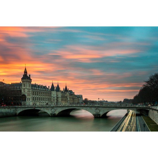 Párizsi híd - vászonkép, vászonfotó, vakráma 45 × 30 cm