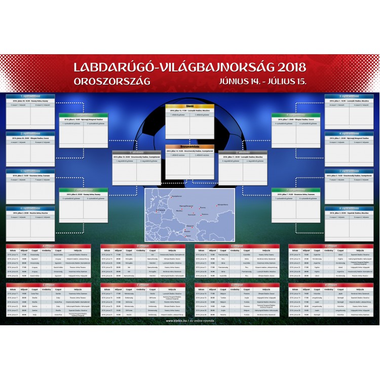 Labdarugo Vilagbajnoksag Tablazat Menetrend Plakat Cm Labdarugo Vilagbajnoksag Tablazat Menetrend Plakat Cm