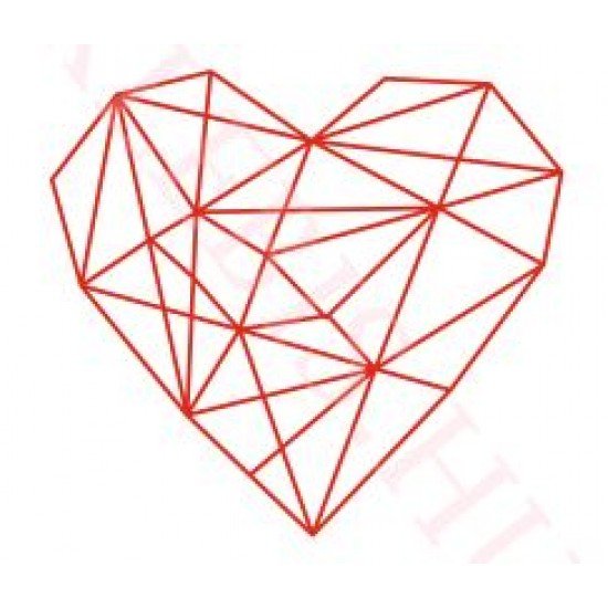Piros szív falmatrica 86,5 × 95 cm
