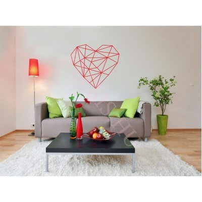 Piros szív falmatrica 86,5 × 95 cm Piros szív falmatrica 86,5 × 95 cm